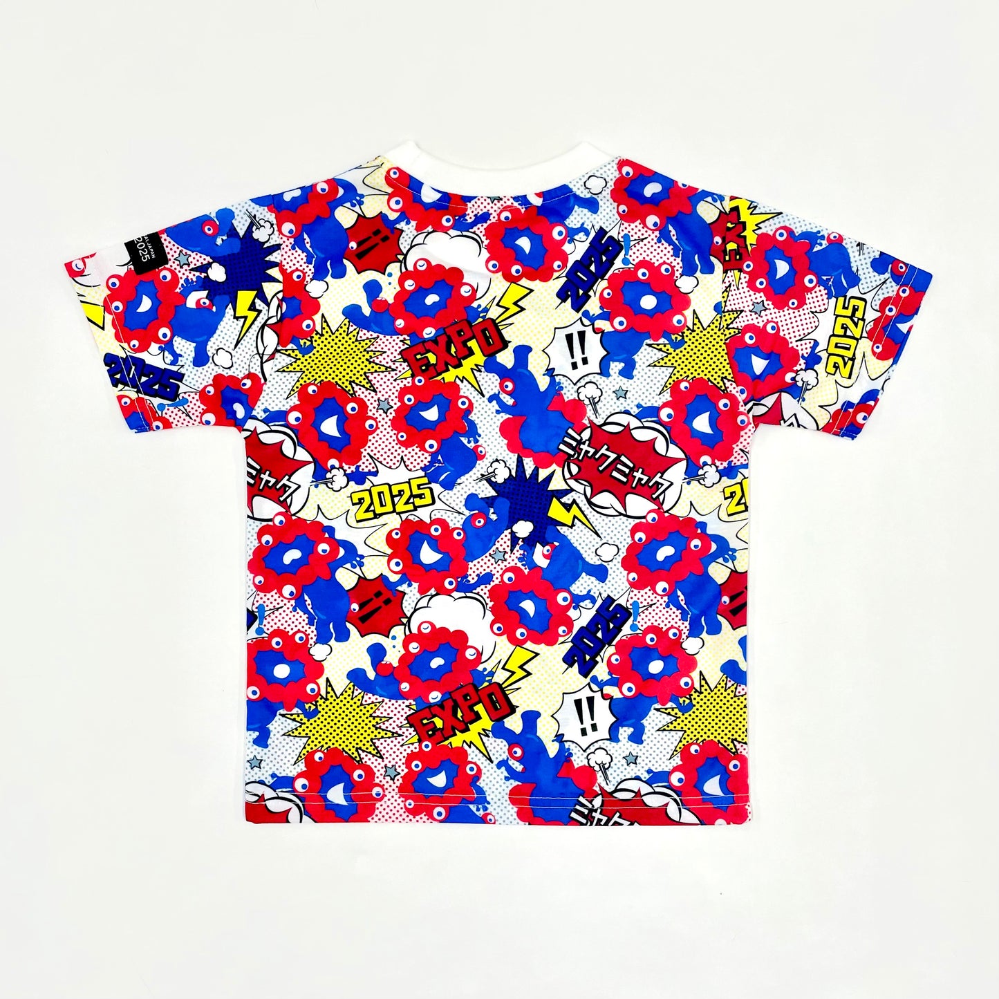 EXPO2025 ミャクミャク アメコミ総柄Tシャツ ホワイト Ⓚ