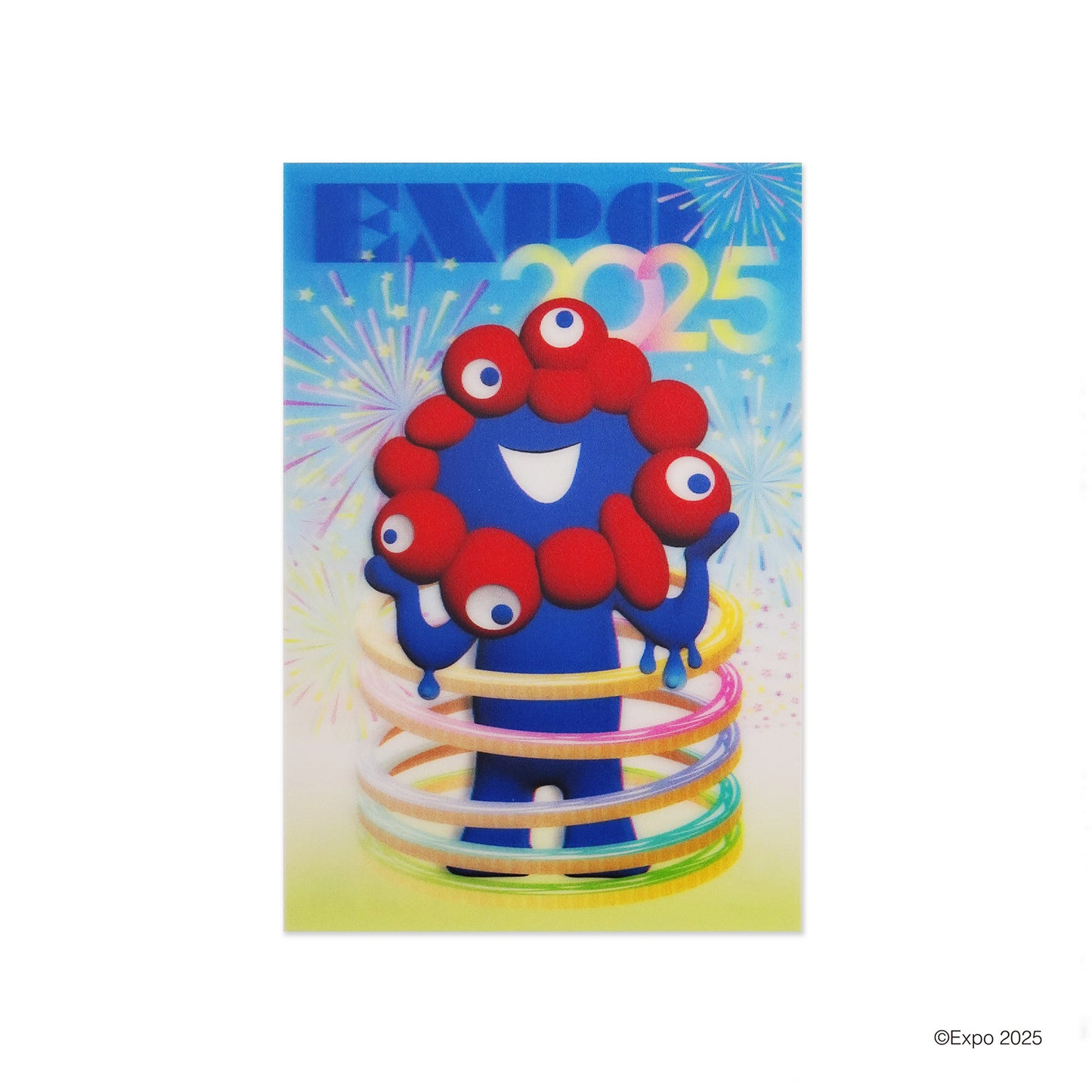 EXPO2025 ミャクミャク 3Dポストカード 花火