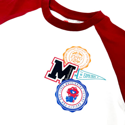 EXPO2025 ミャクミャク  ラグランTシャツ  ボルドー  Ⓚ