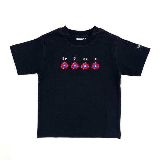 EXPO2025 ミャクミャク  ちびキャラTシャツ  ブラック  Ⓚ