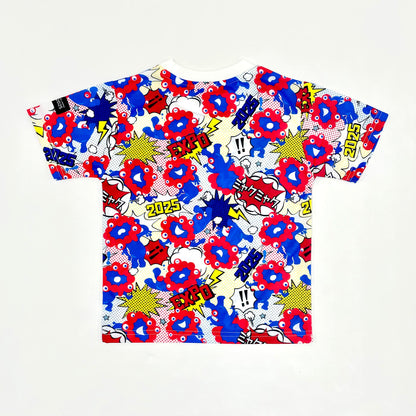 EXPO2025 ミャクミャク  アメコミ総柄Tシャツ  ホワイト  Ⓚ