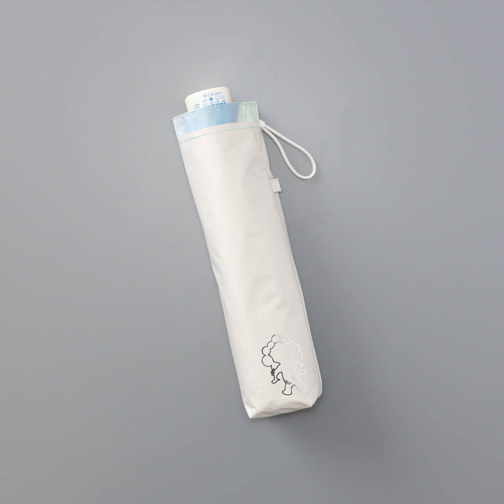 EXPO2025 ミャクミャク  箔プリント晴雨兼用折り畳み傘  AUR ベージュ 54ｃｍ  Ⓚ