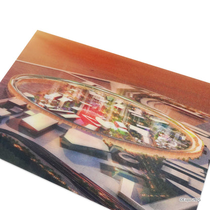 EXPO2025 3Dポストカード 大屋根リング 夕景