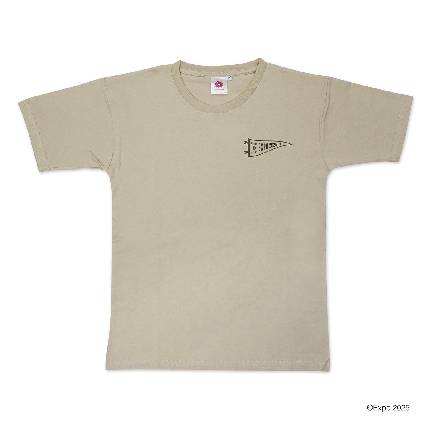EXPO2025 刺繍風Tシャツ ベージュ キッズ