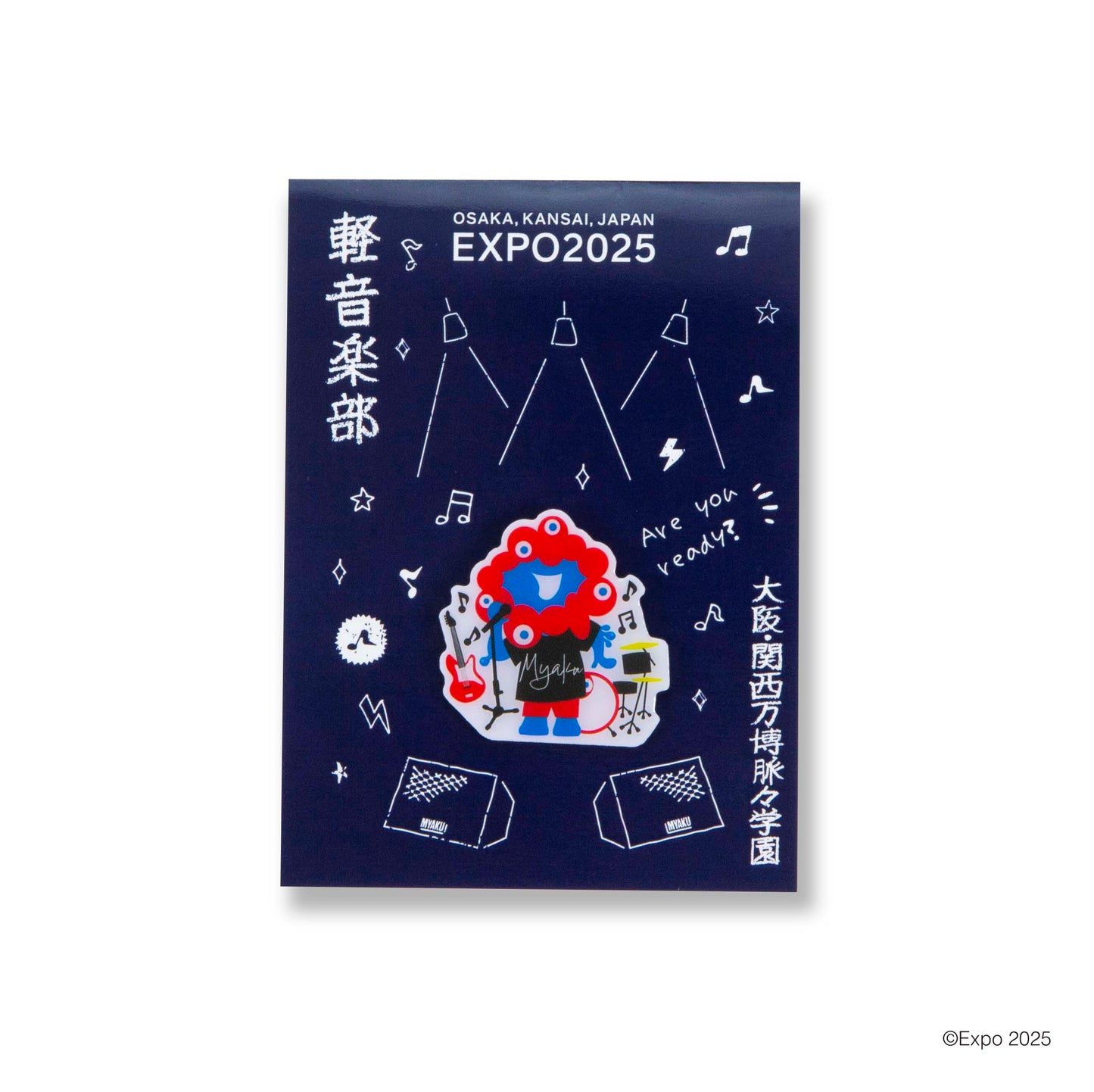 EXPO2025 ミャクミャク ピンバッジ 軽音楽 AUC/127 Ⓚ