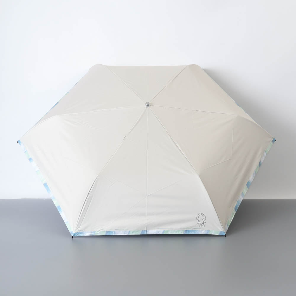 EXPO2025 ミャクミャク  箔プリント晴雨兼用折り畳み傘  AUR ベージュ 54ｃｍ  Ⓚ