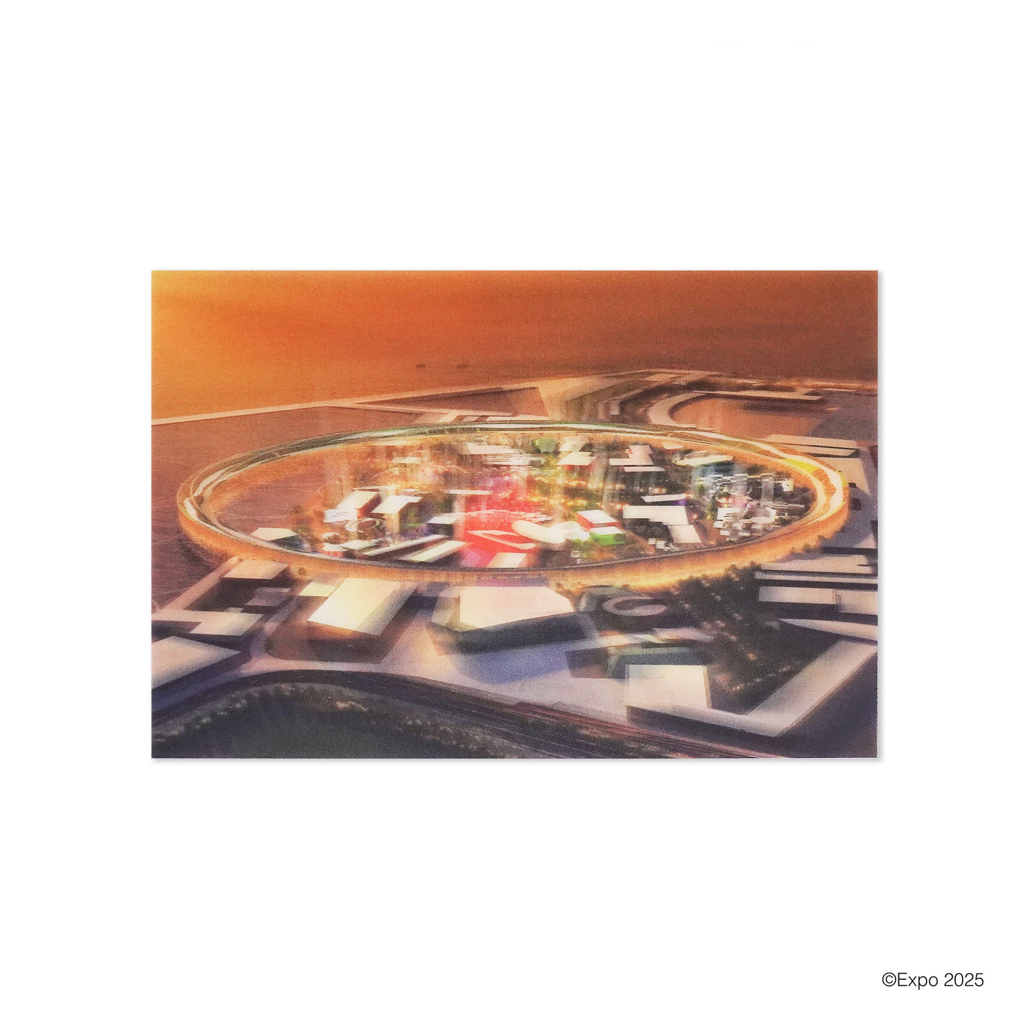 EXPO2025 3Dポストカード 大屋根リング 夕景 – EXPO2025 来場者