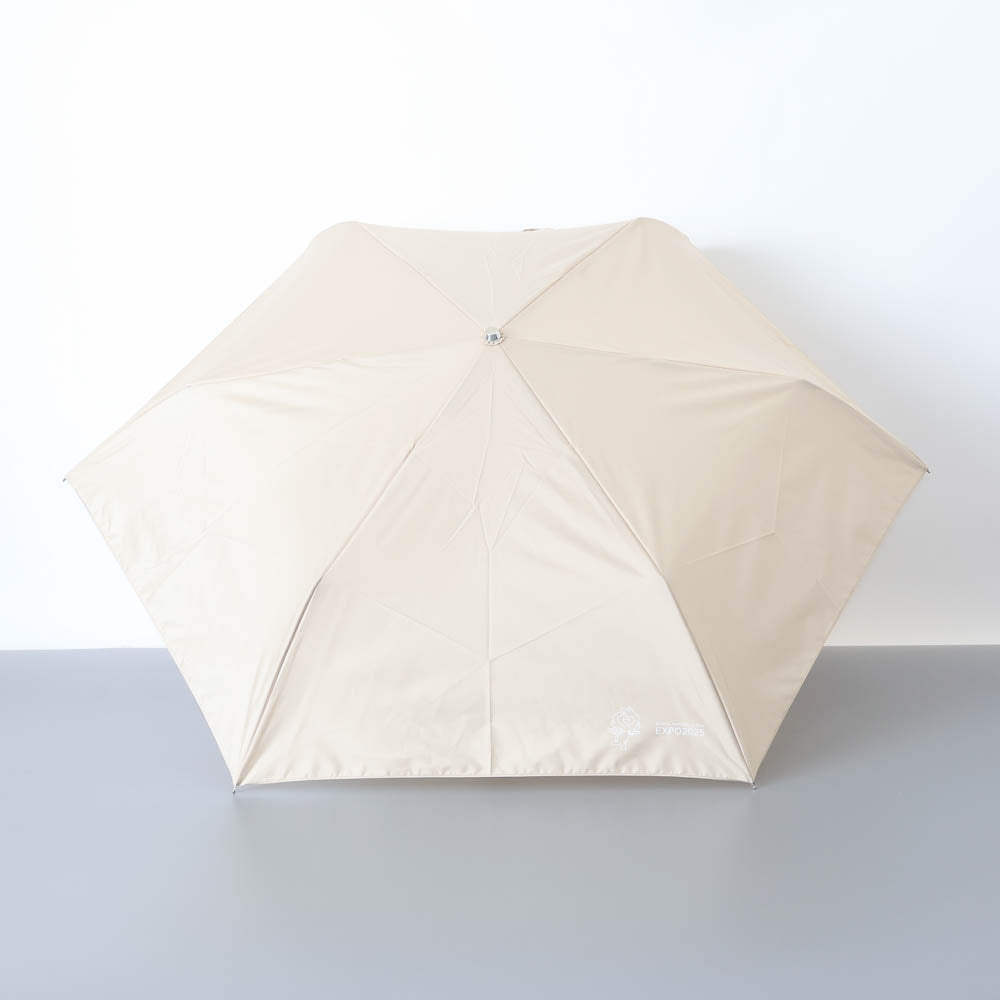 EXPO2025 ミャクミャク  雨用折り畳み傘  AUR ライトベージュ 54ｃｍ  Ⓚ
