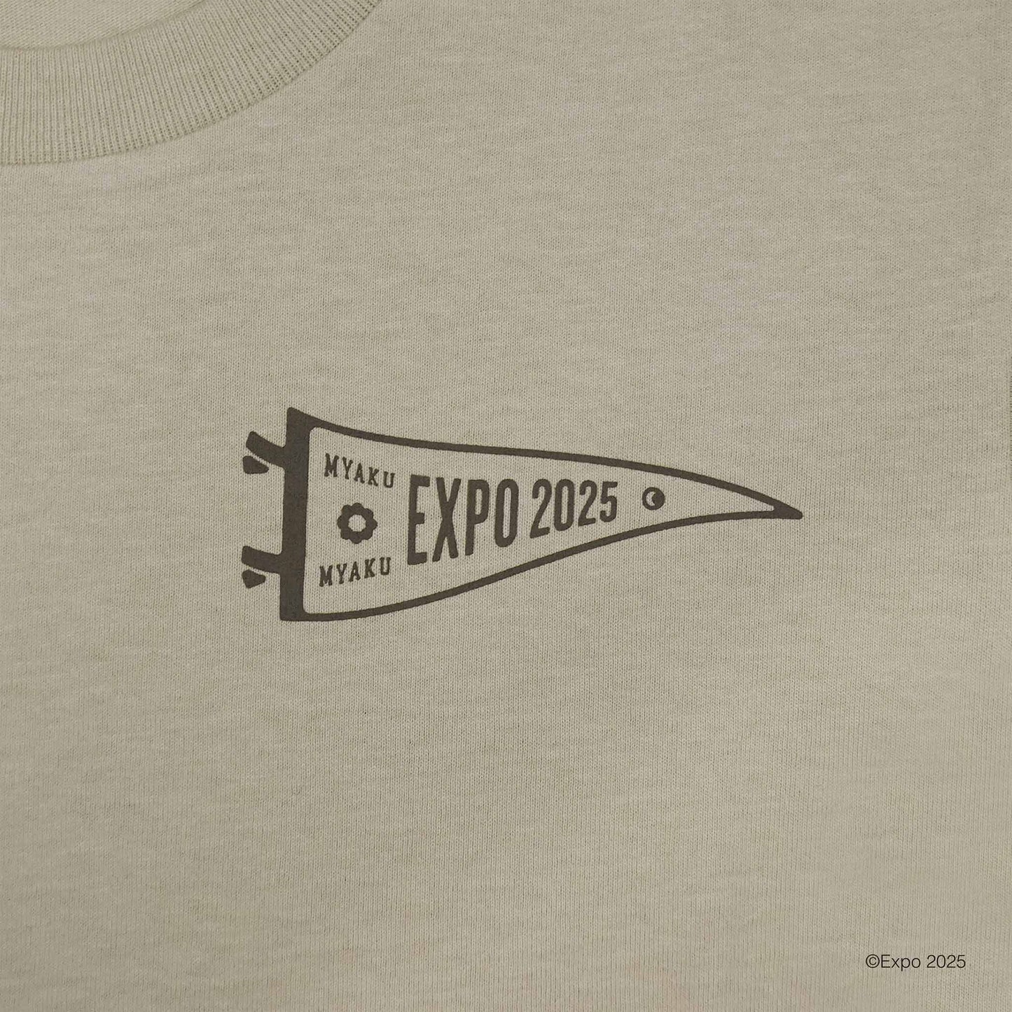 EXPO2025 刺繍風Tシャツ ベージュ キッズ