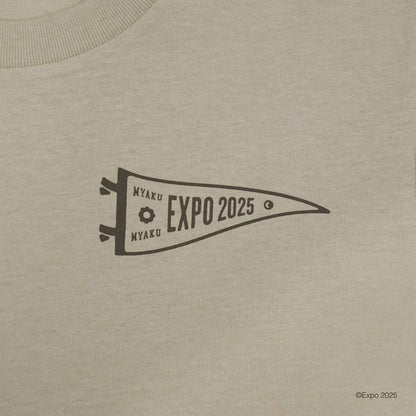 EXPO2025 刺繍風Tシャツ ベージュ キッズ