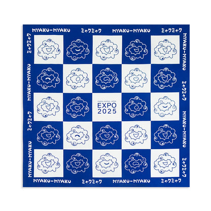 EXP02025 ミャクミャク  風呂敷 格子柄 TOS/038 青 Ⓚ