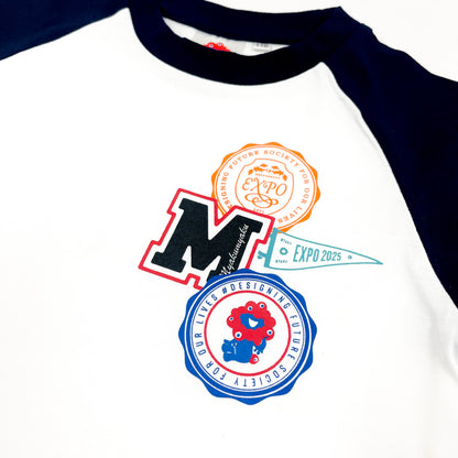 EXPO2025 ミャクミャク  ラグランTシャツ  ネイビー  Ⓚ