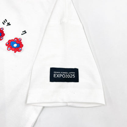 EXPO2025 ミャクミャク  ちびキャラTシャツ  ホワイト  Ⓚ